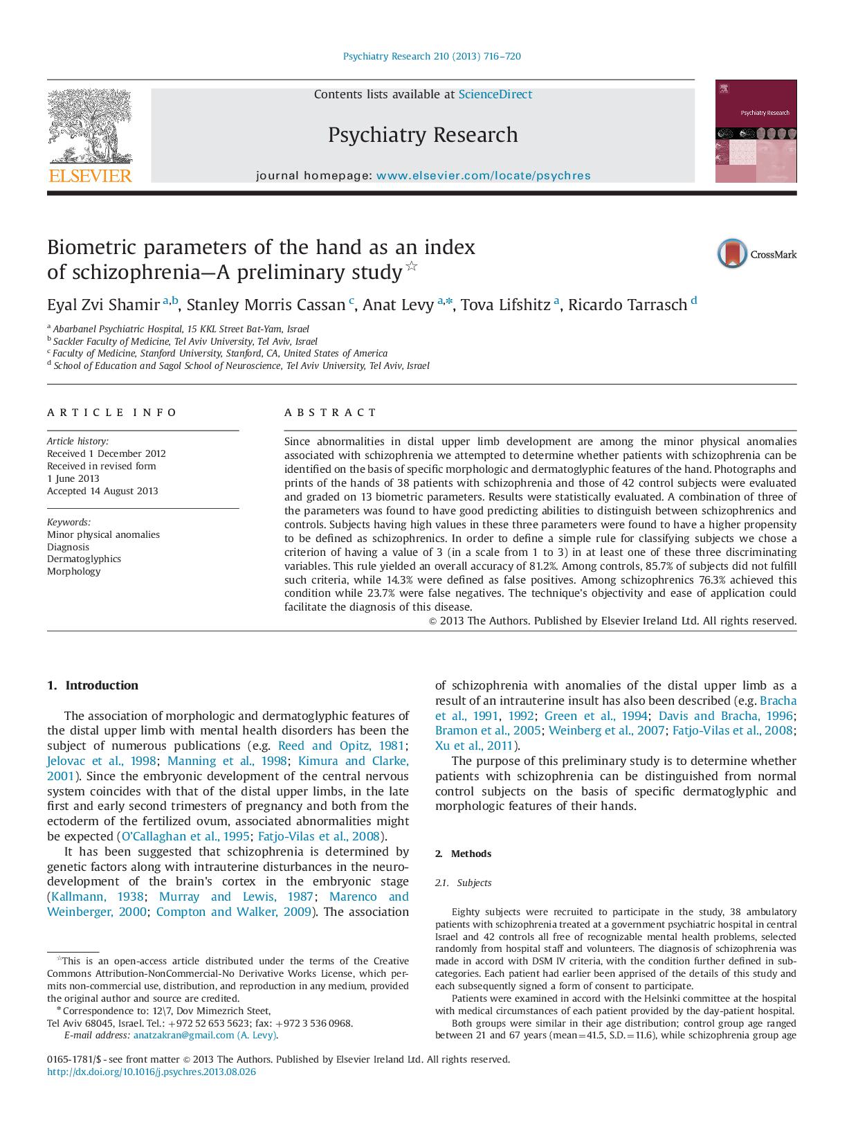 Psychiatry Research 11