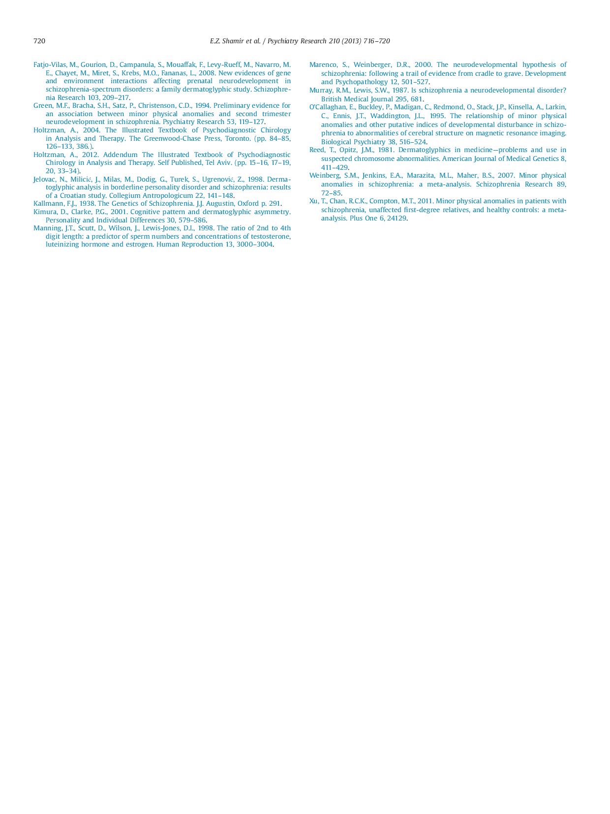 Psychiatry Research 15